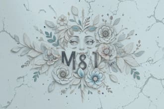 design hand drawn minimalist feminine boho botanical logo