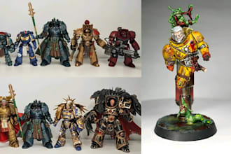 paint warhammer miniatures, custom 40k armies kill team models, grimdark figures