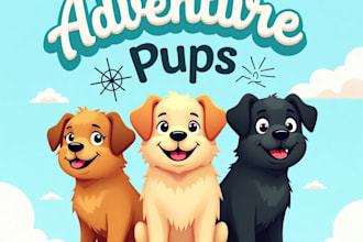 design high quality adventurous puppies mascot logo with express delivery
