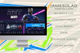 develop a sport bet website, fantasy website, poker website, crypto bet website