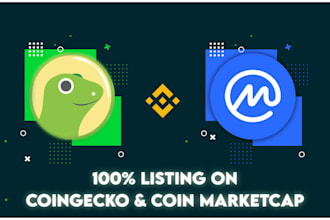 list your coin or token on coinmarketcap and coingecko