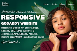 godaddy website design godaddy website redesign ionos website development godady