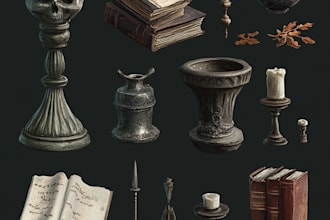 create great 2d game assets, props, icons, objects and UI