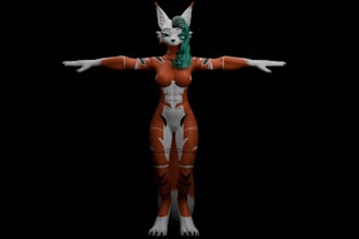 create custom vr chat avatar, vr character, furry avatar, nsfw, 3d vtuber,