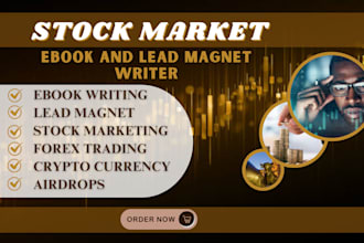 ghostwrite stock market, cryptocurrency, investment ebook, online course content