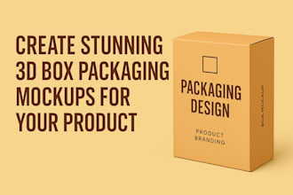 create stunning 3d box packaging mockups for your product