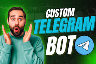 create telegram bot , chatbot , shop bot