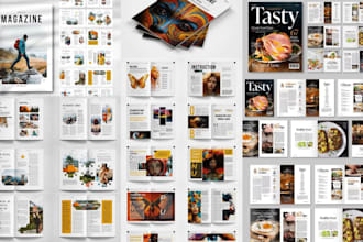 magazine design layout lookbook brochure design products catalog design booklet