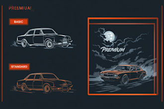 create amazing vector illustration of your cars and vehicles