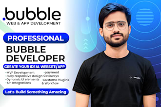 develop bubble io app and web, bubble mvp, bubble saas and bubble io websit