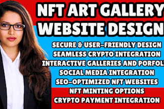 build nft art gallery website nft website digital art gallery nft artist website