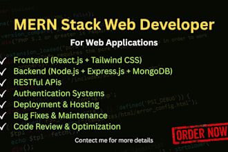 develop full stack web apps with react js, node js, mongodb