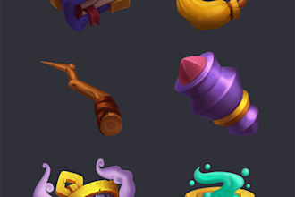 design icons for mobile or PC game
