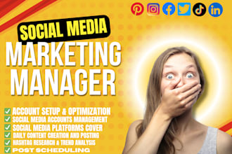 be your social media marketing manager and content creator
