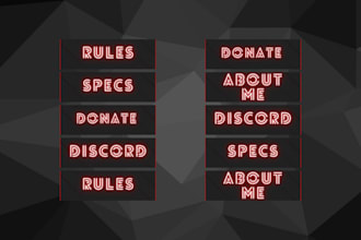 create enticing individualized panels for your twitch stream