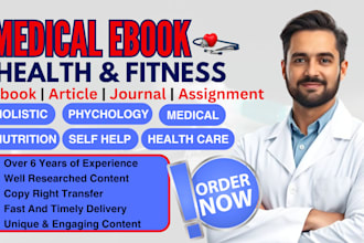 write medical KDP book, health and fitness, healthcare manuscript, mental health