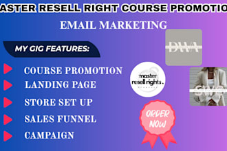boost master resell right with expert email marketing and course promotion