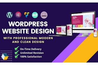 create wordpress website design with elementor, acf or elementor pro