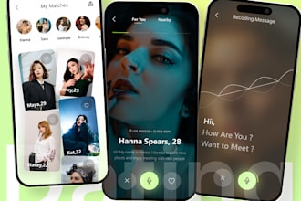 build dating app like tinder, hinge, bumble, pof chat app for IOS and android