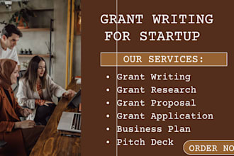 create a winning business plan, pitch deck for startups and grant applications