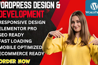 create a responsive professional wordpress elementor ecommerce seo