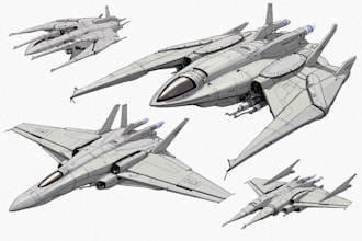 create a spaceship or vehicle design for you