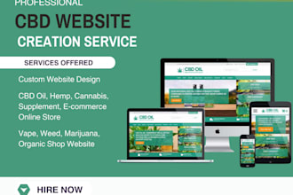 create cbd website, marijuana website, cannabis delivery website
