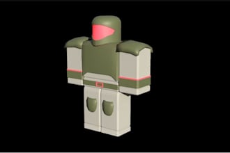 3d roblox character clothe design roblox map design rig and animate for game