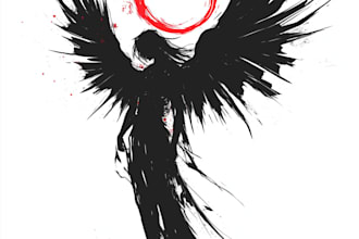 design a japanese ink style t shirt