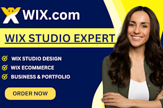 build wix website, design wix studio website, and develop wix studio store