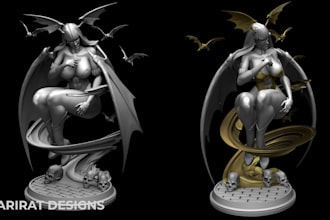sculpt 3d character model stl file 3d design for 3d printing in zbrush blender