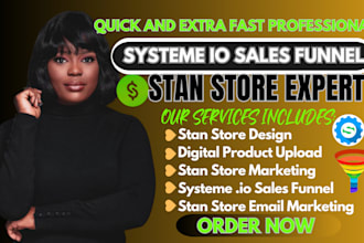 stan store marketing systeme io sales funnel, stan store digital products