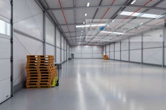 create 3d warehouse, commercial building,3d floor plan,landscape render, blender