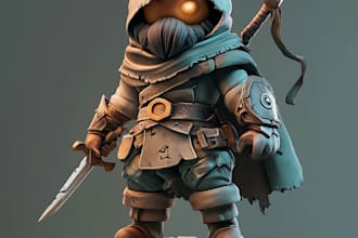 realistic 3d character modeling, character design