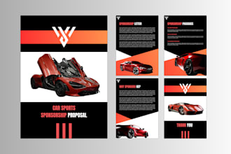design sponsorship packages proposal, digital brochure and flyer