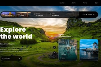 design travel website, travel agent website, agency website