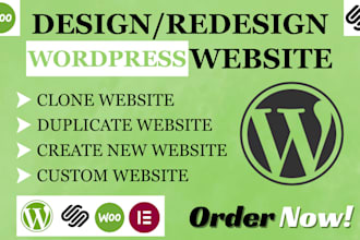 be your wordpress expert for website design, ecommerce and elementor build