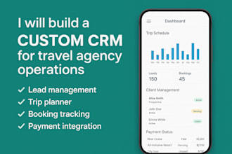 develop a custom CRM dashboard for travel agencies