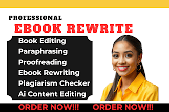 rewrite, paraphrase, reword edit plagiarism check your articles or ebook