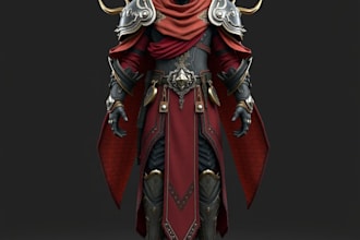 do 3d clothing, 3d fashion design, garment, armor costume for unreal engines