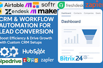 setup dubsado, honeybook, gohighlevel, airtable, zapier automation and workflow
