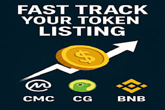 fast track your token or coin listing on top exchanges like cmc, cg, and bnb