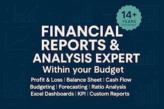 create profit and loss, balance sheet, cash flow reports