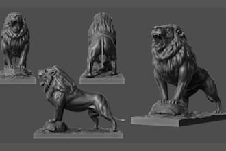 sculpt 3d animal model 3d pet creature model character modeling stl 3d printing