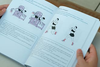do book illustrations for science, workouts and etc