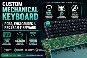 design mechanical keyboard pcbs, firmware and their enclosures