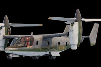 sculpt robotic model,3d fan art,aircraft,gta helicopter,aviation model,gta flyer