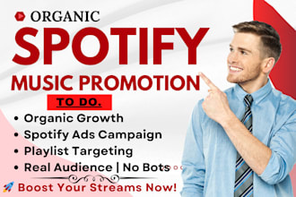 boost your spotify music with targeted organic promotion and ads campaign
