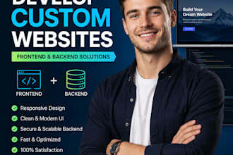 develop a custom website with frontend and backend functionality