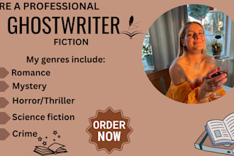 be your ebook ghostwriter and  ghostwrite your fantasy, science fiction book